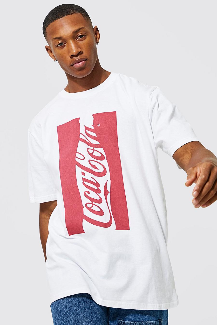 White Coca Cola T-shirt med tryck image number 1