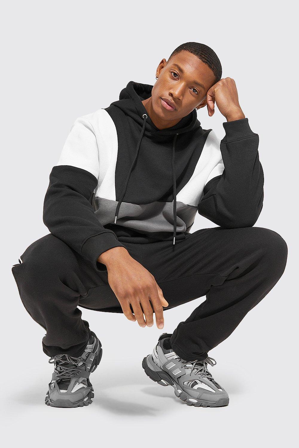 Oversized Colour Block Hoodie