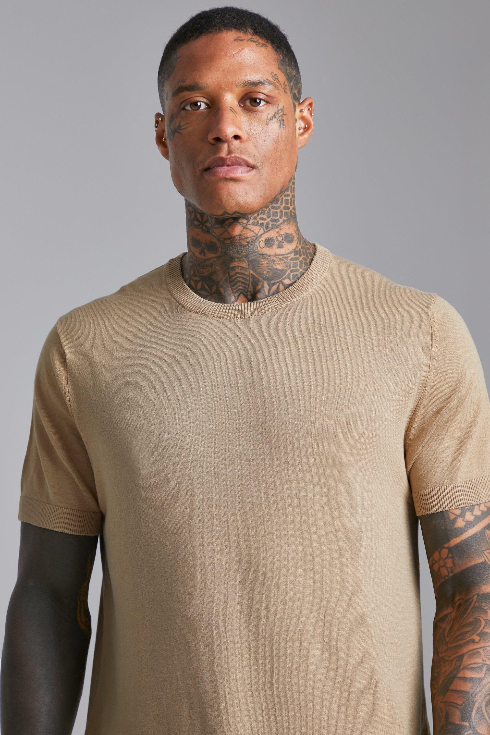 Beige t 2025 shirt mens