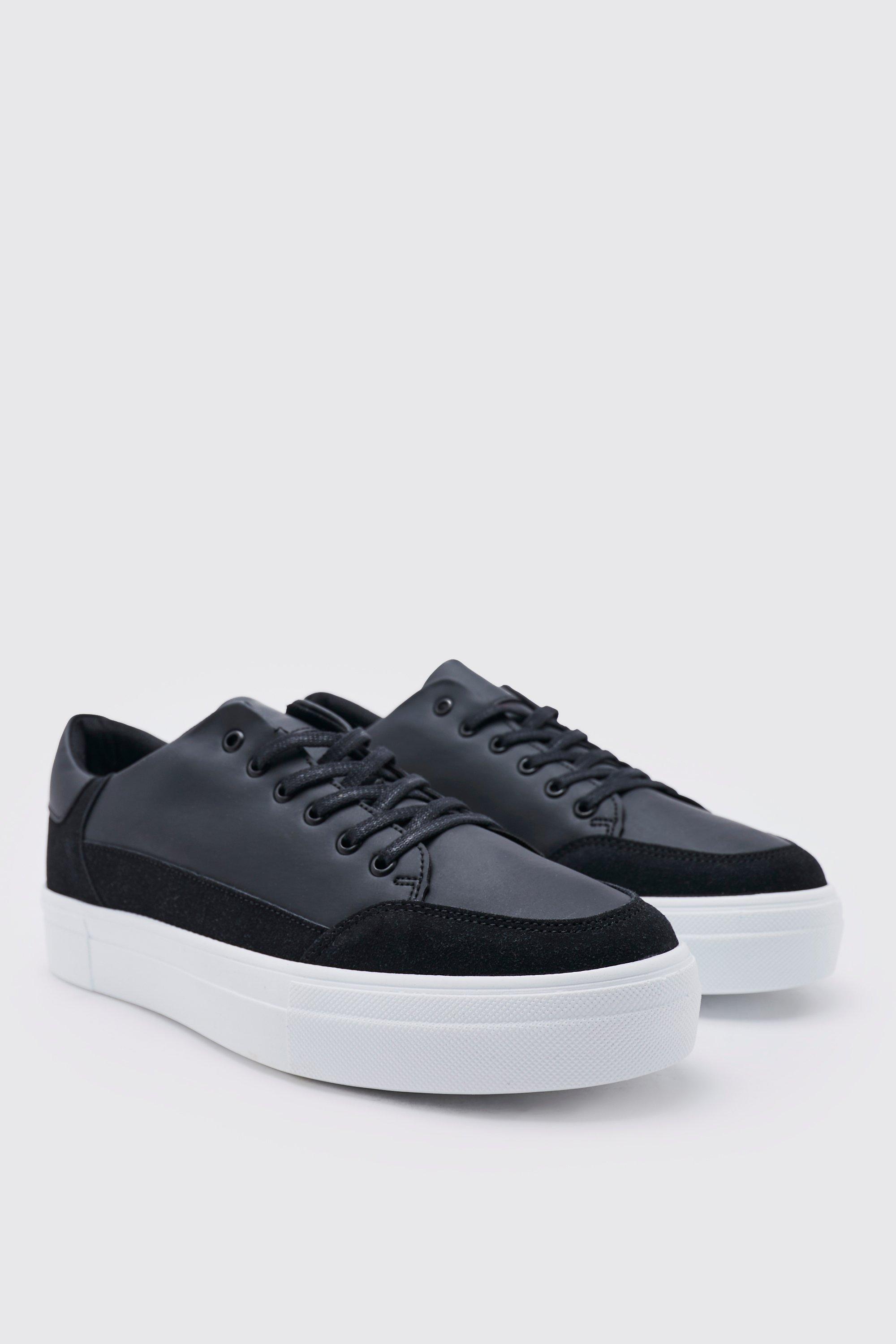 Smart all black trainers online