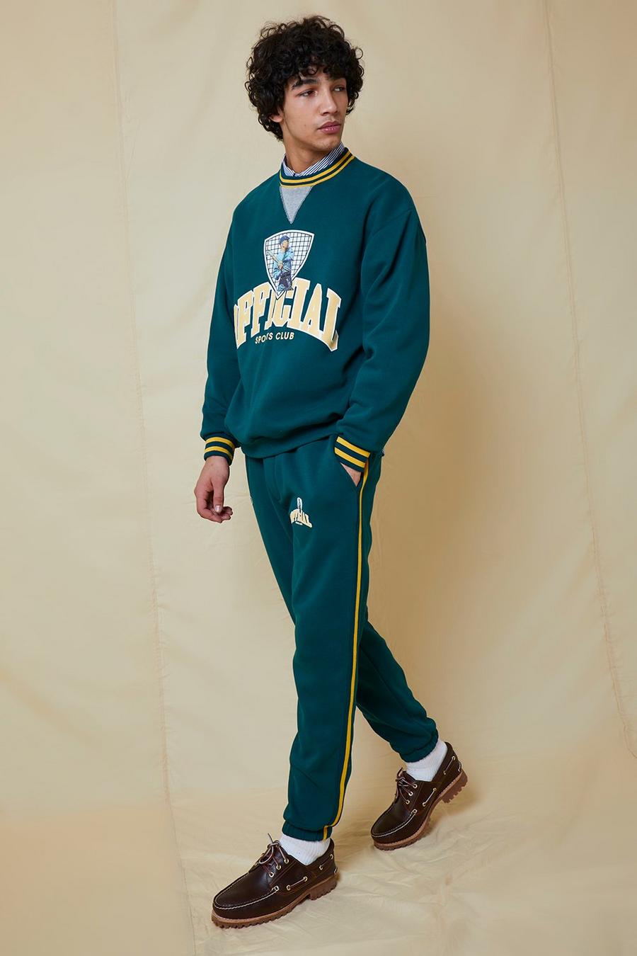 Forest Oversized Official Varsity Sweater Tracksuit image number 1