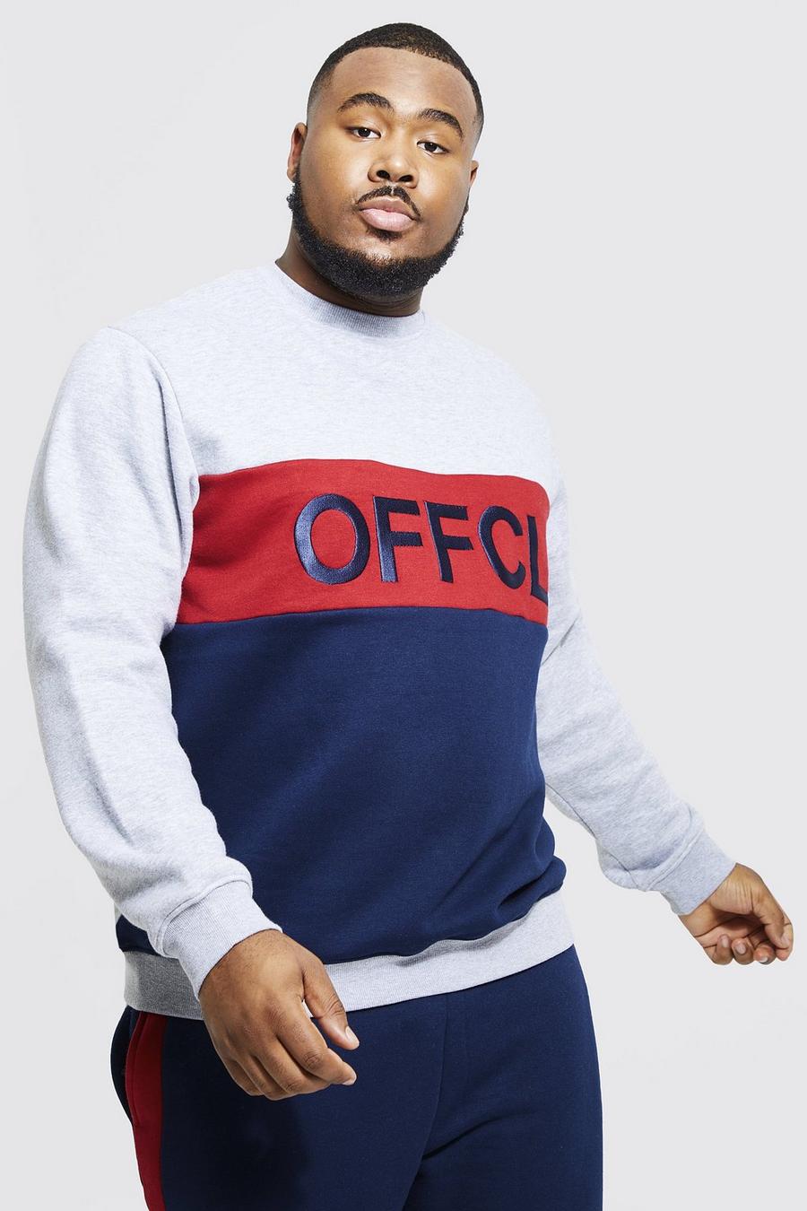 Navy Plus Offcl Colour Block Sweater image number 1