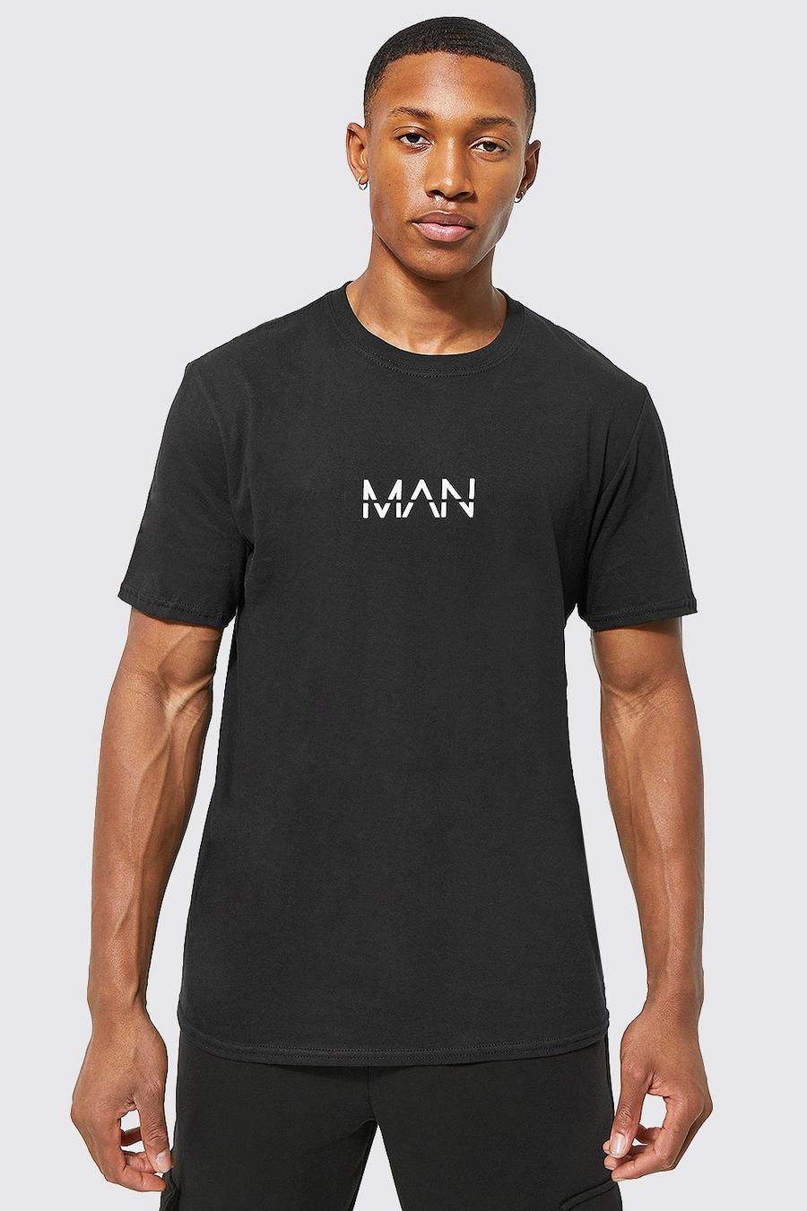 T-shirt con stampa Original Man, Black nero