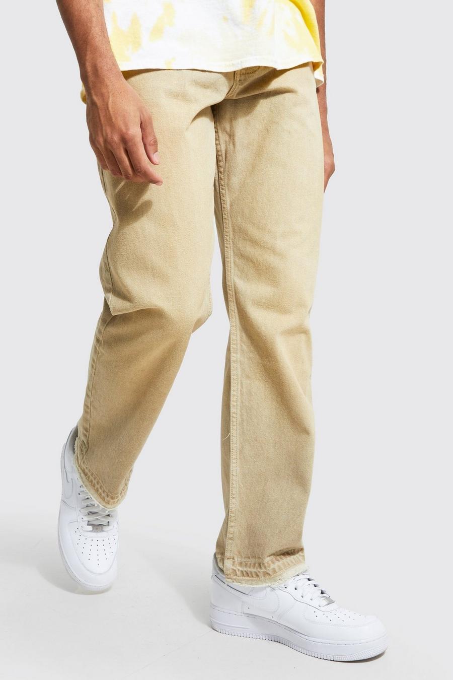 Stone beige Relaxed Fit Over Dye Jean image number 1