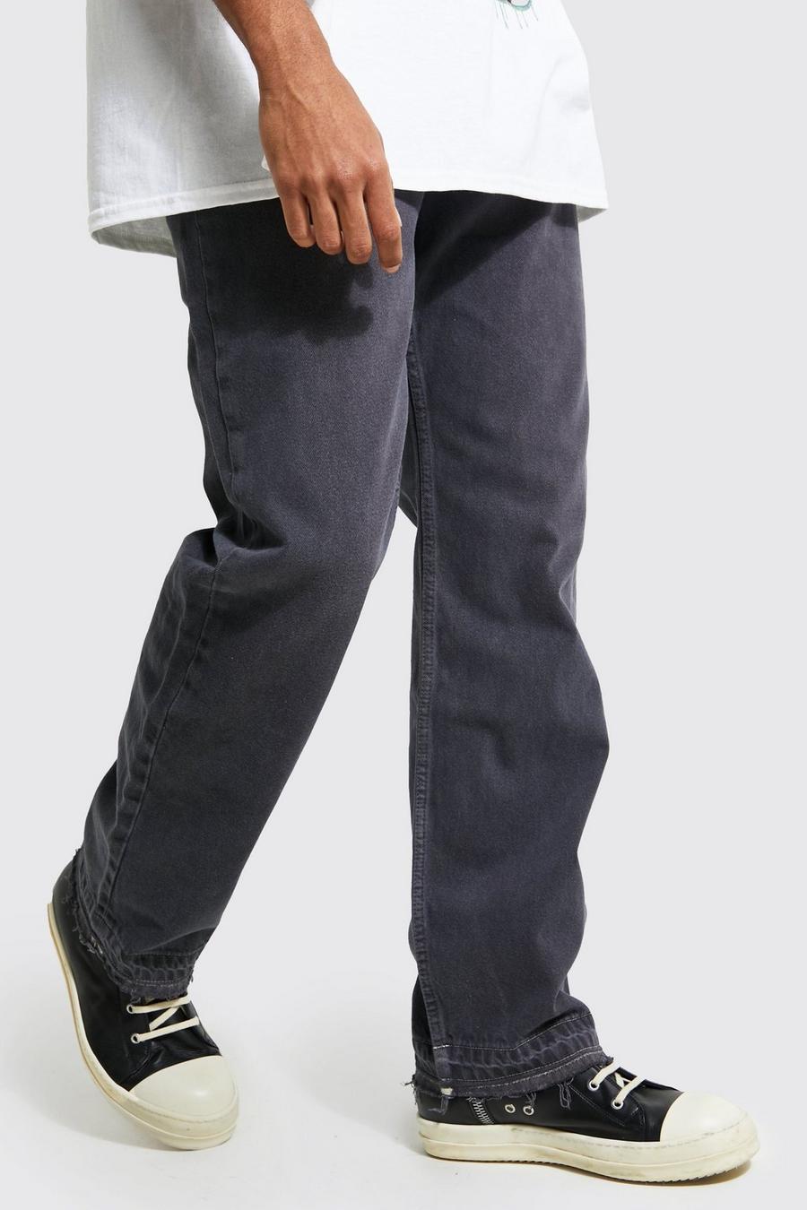 Grey Relaxed Fit Over Dye Jean image number 1