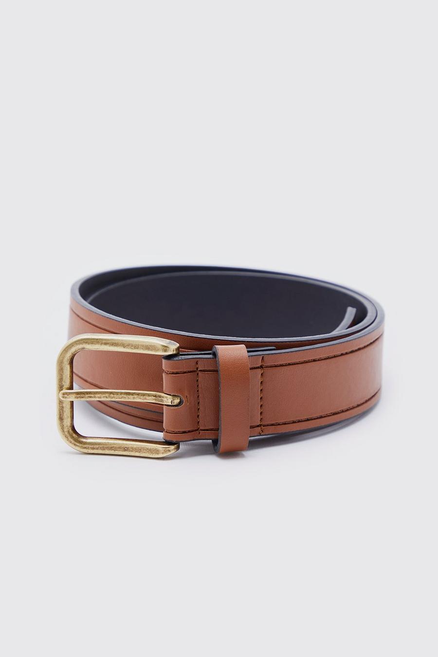 Tan Faux Leather Jeans Belts image number 1