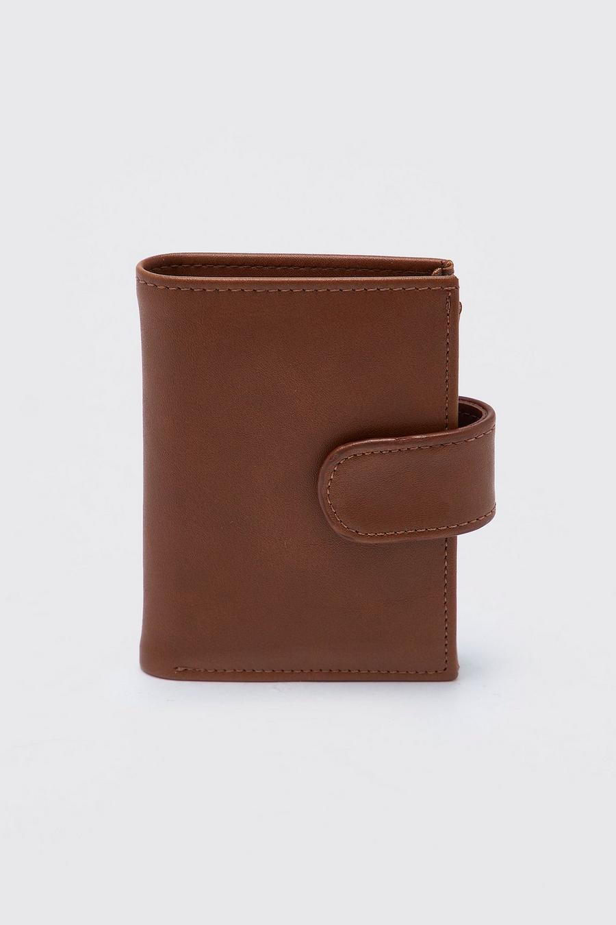 Chocolate brown Faux Leather Bifold Wallet
