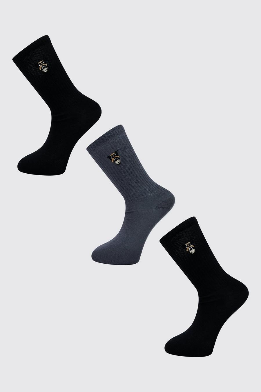 3er-Pack Socken mit Hunde-Print, Multi image number 1