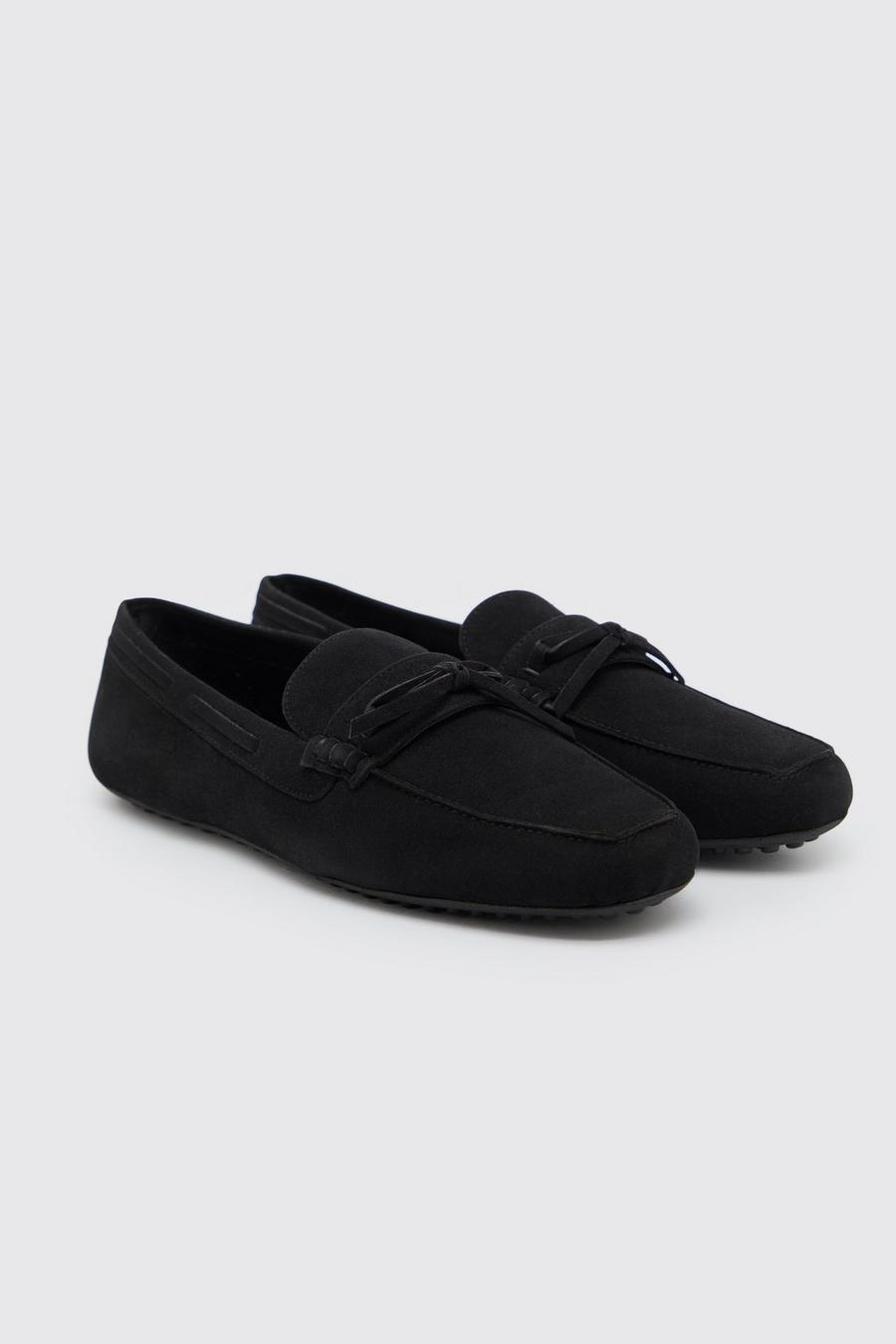Black Faux Suede Driving Shoe image number 1