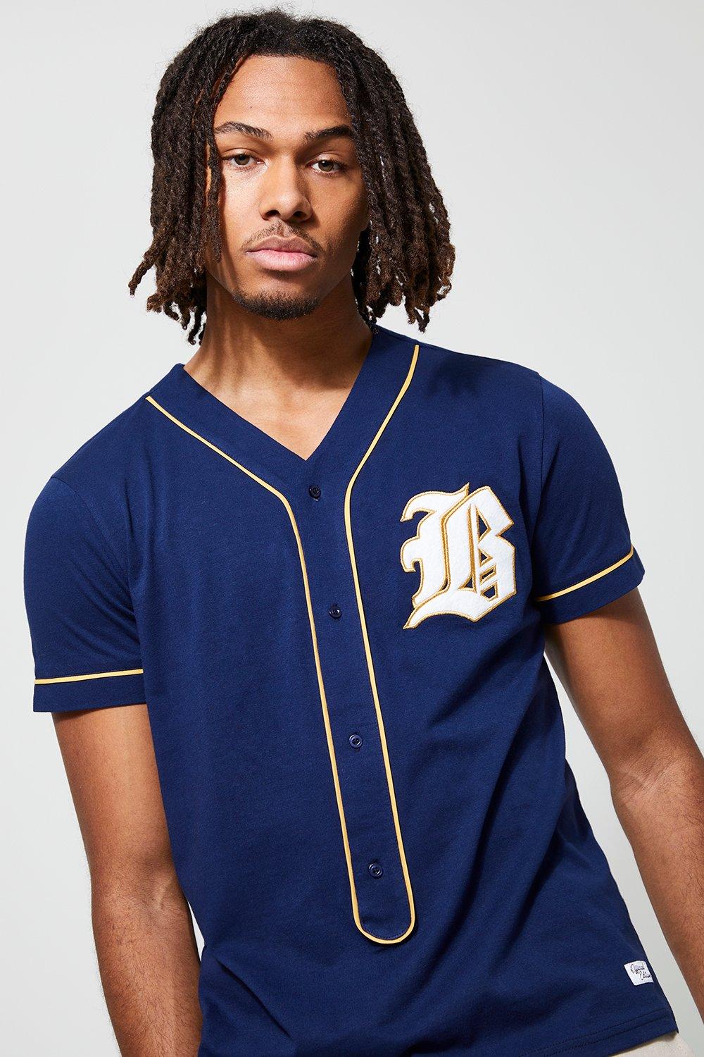 Jersey Honkbal Overhemd Met Biezen boohoo