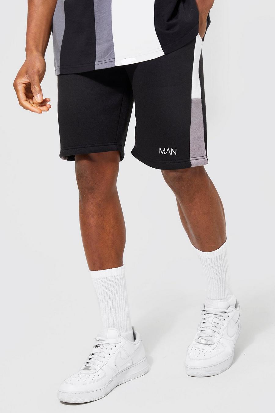Black svart Ofcl Jerseyshorts med blockfärger image number 1