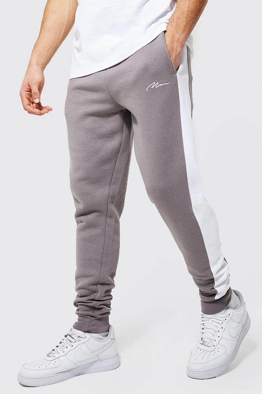 Jogging skinny à logo, Charcoal gris
