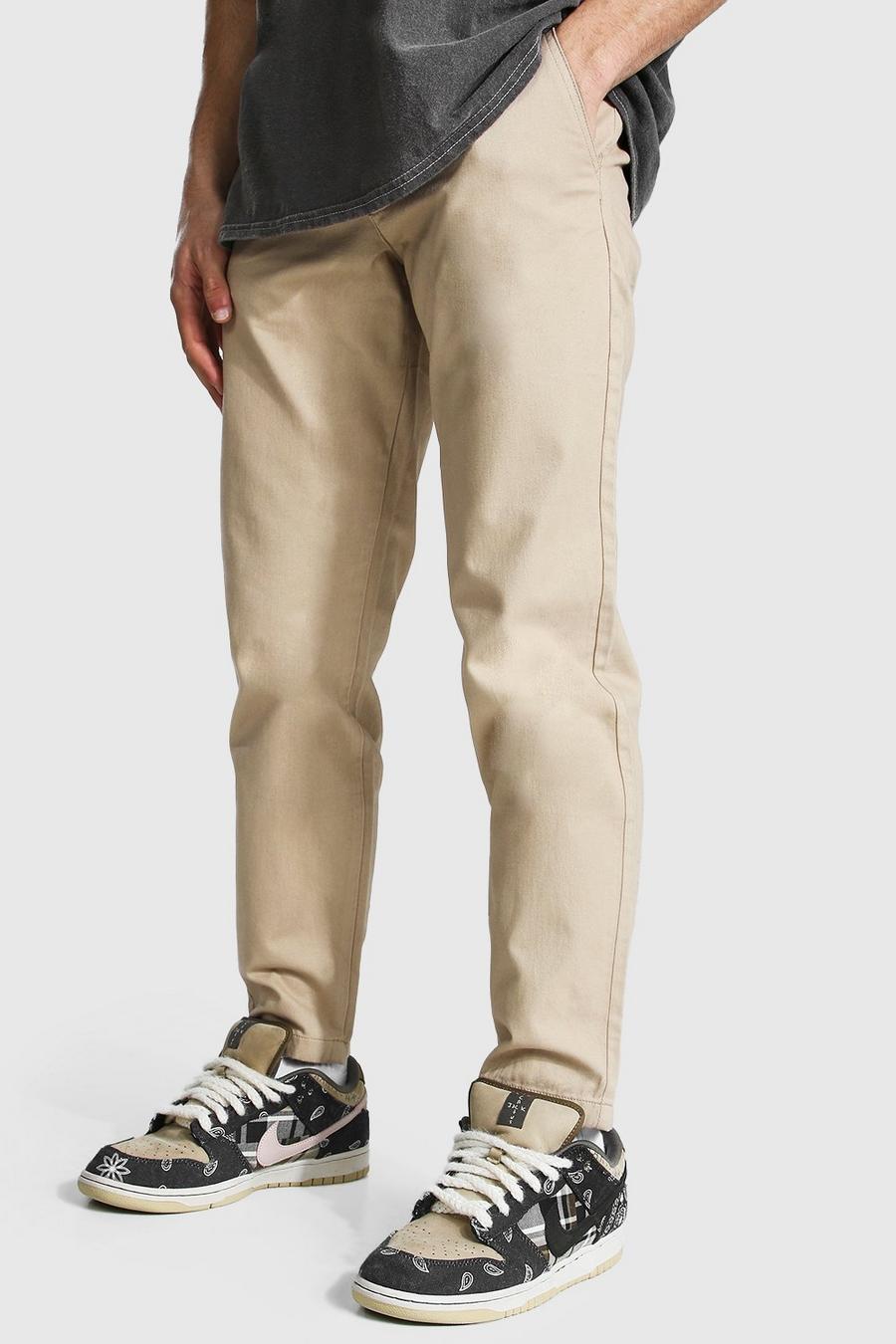 Stone beige Slim Fit Chino Trousers