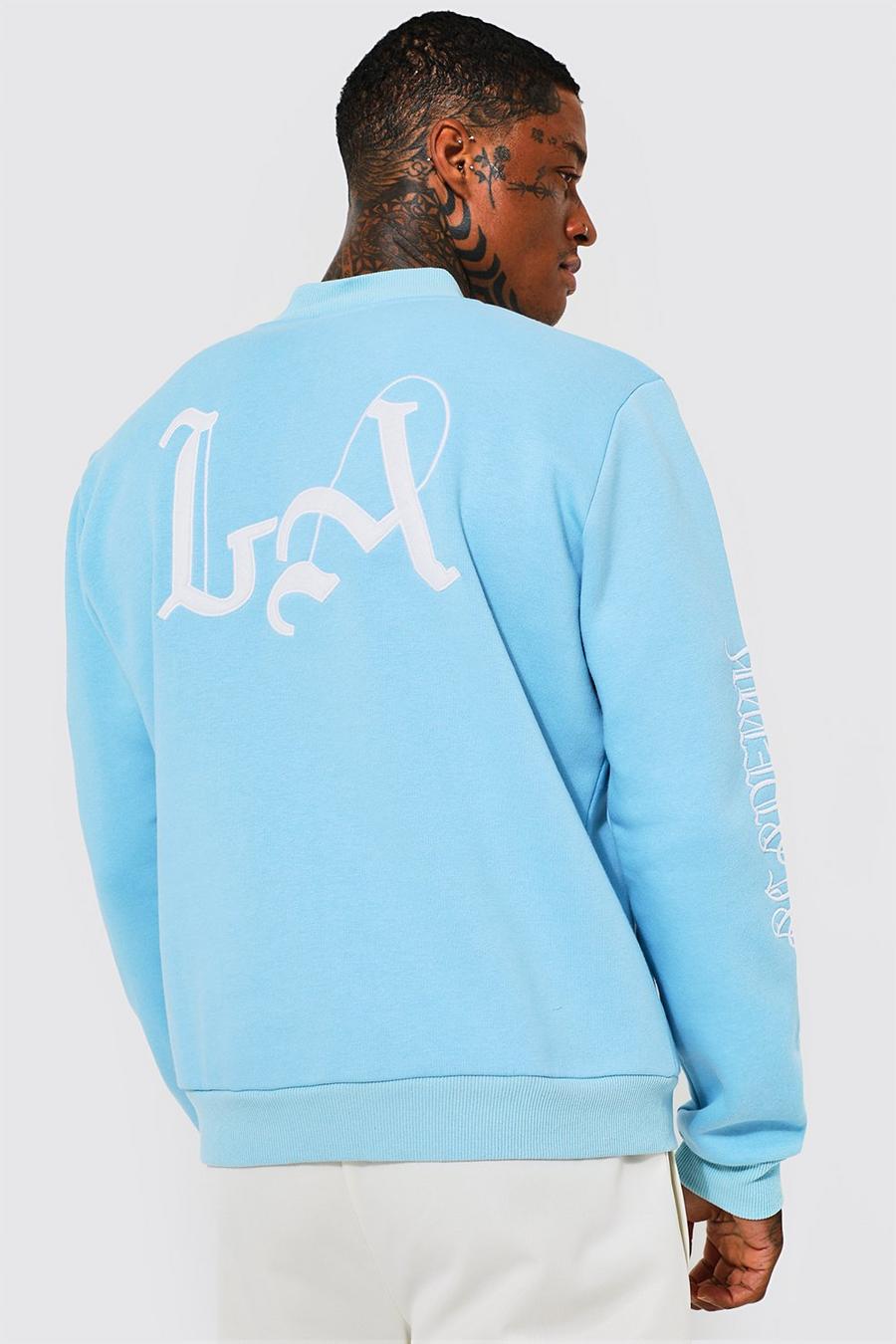 Bomber style universitaire L.A. Academy, Light blue image number 1