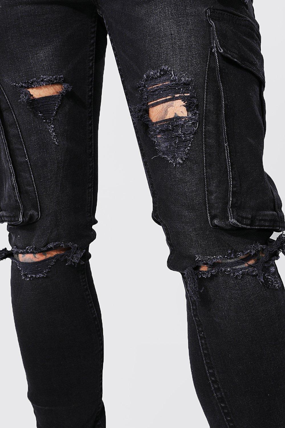 cargo jeans ripped