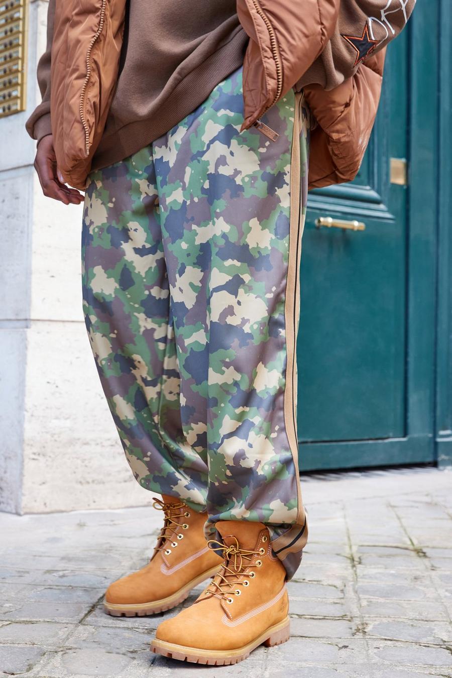Green Plus Tricot Camo Jogger With Side Tape image number 1