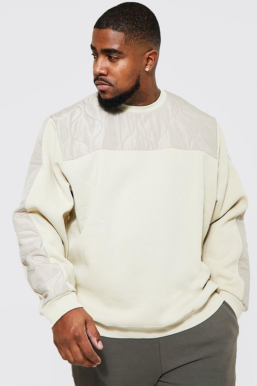 Sand Plus Onion Quilted Panel Sweater image number 1