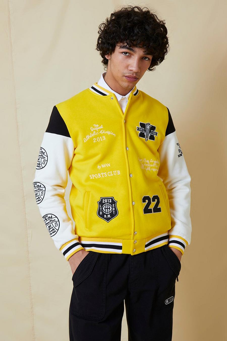 Yellow giallo International Champs Varsity Jersey Bomber image number 1