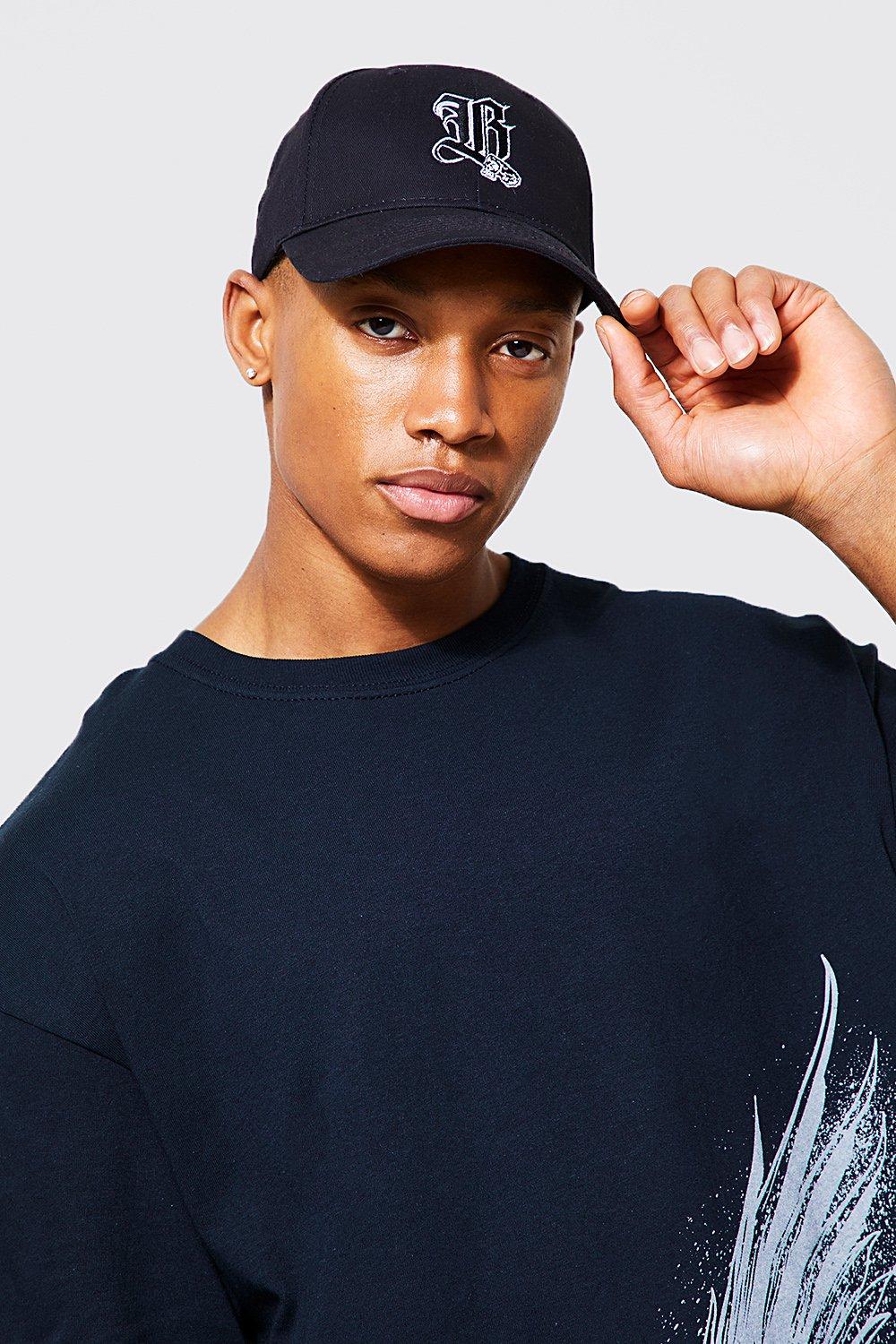 Black curved best sale peak cap