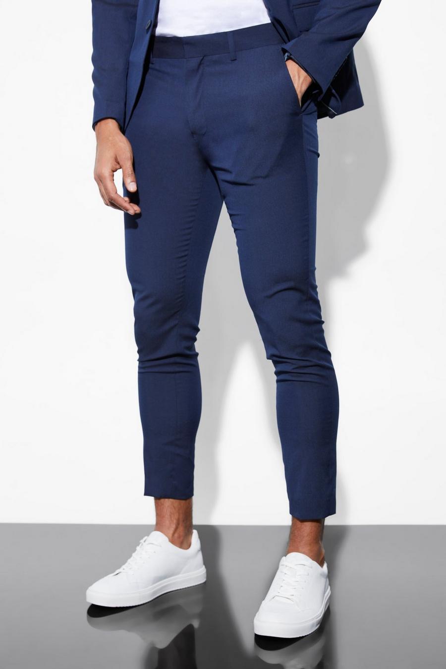 Navy marinblå Super Skinny Suit Trousers