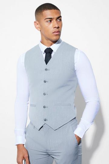 Grey Skinny Waistcoat