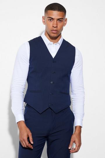 Kostymväst i slim fit navy