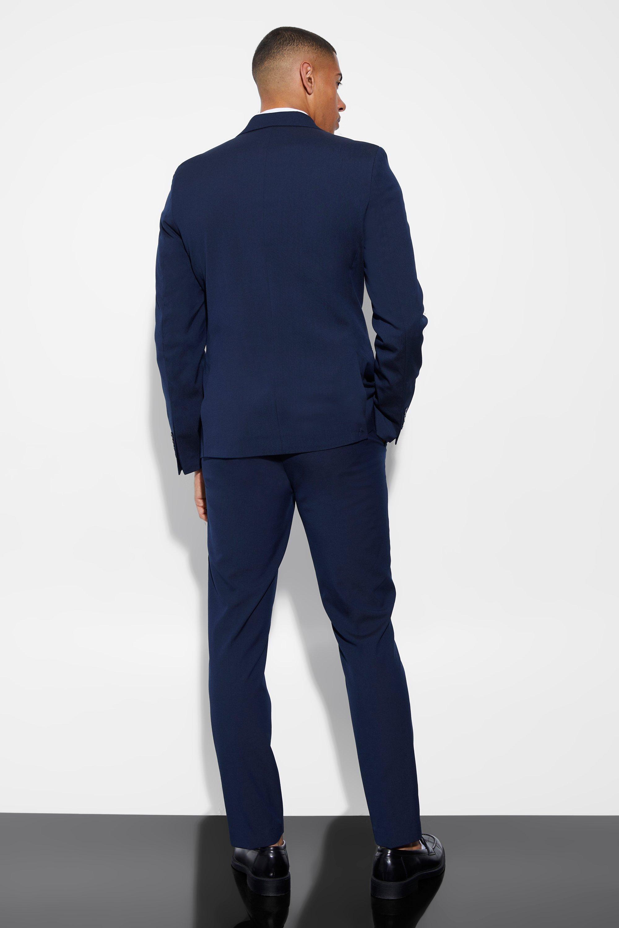 Mens navy 2025 suit jacket