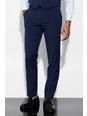 Navy Slim Suit Trousers