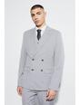 Chaqueta de traje ajustada con botonadura doble, Grey