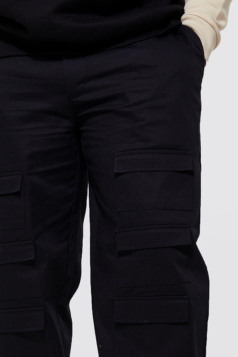 black stacked cargos