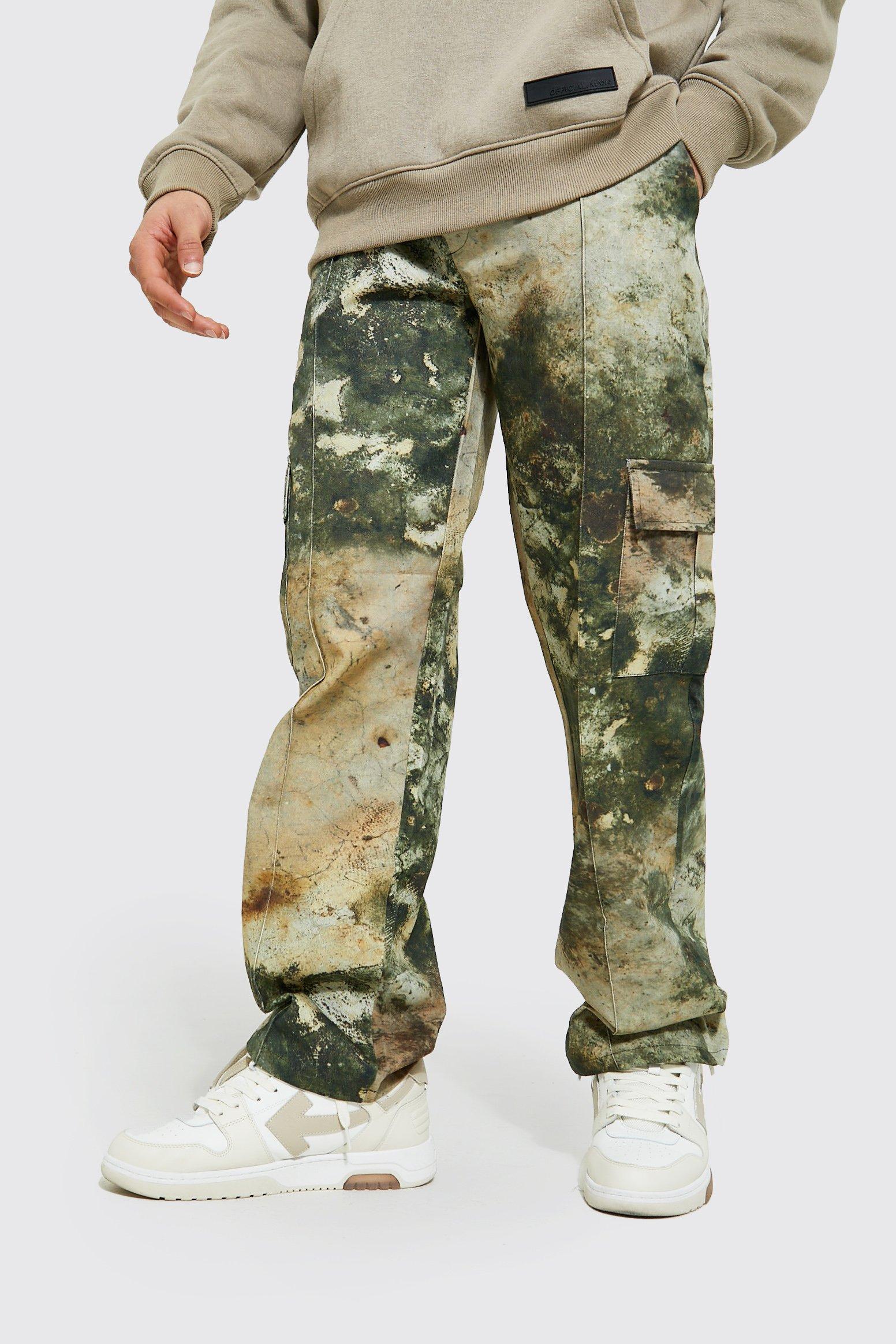 relaxed fit camo cargo pants