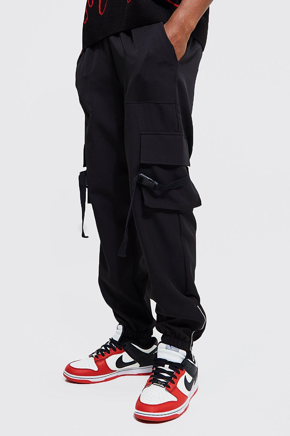 mens cargo joggers with straps