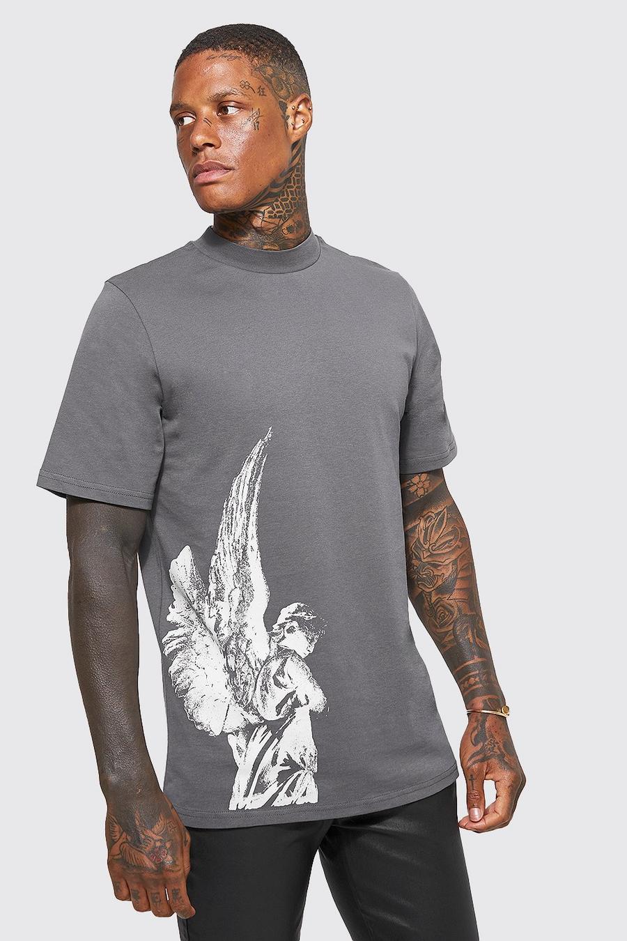 T-shirt à imprimé statue, Charcoal grau image number 1