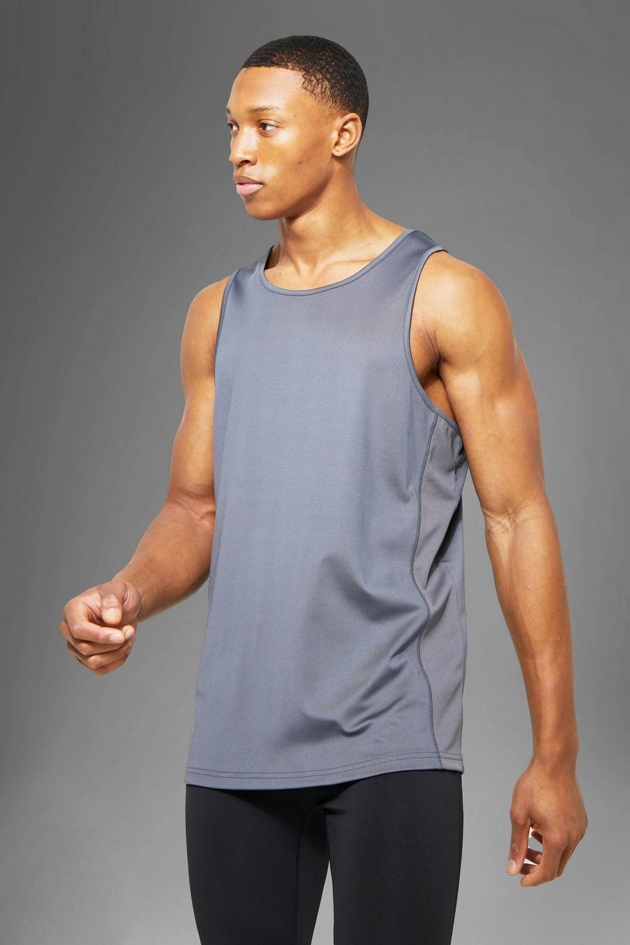 T-shirt sans manches - MAN Active, Charcoal image number 1