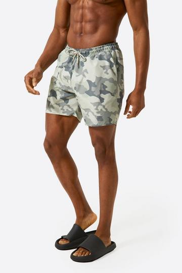 Camo Mid Length Swim Shorts camo