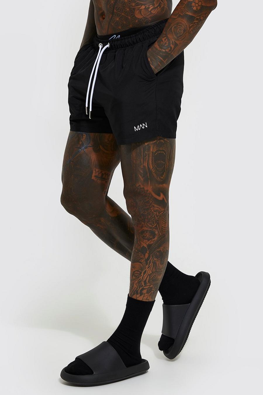 Black noir Recycled Original Man Short Swim Shorts
