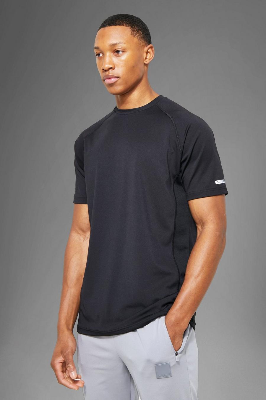 Black Man Active Performance Raglan T-shirt image number 1