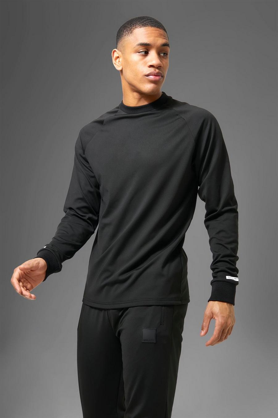 Black Man Active Gym Performance Sweater image number 1