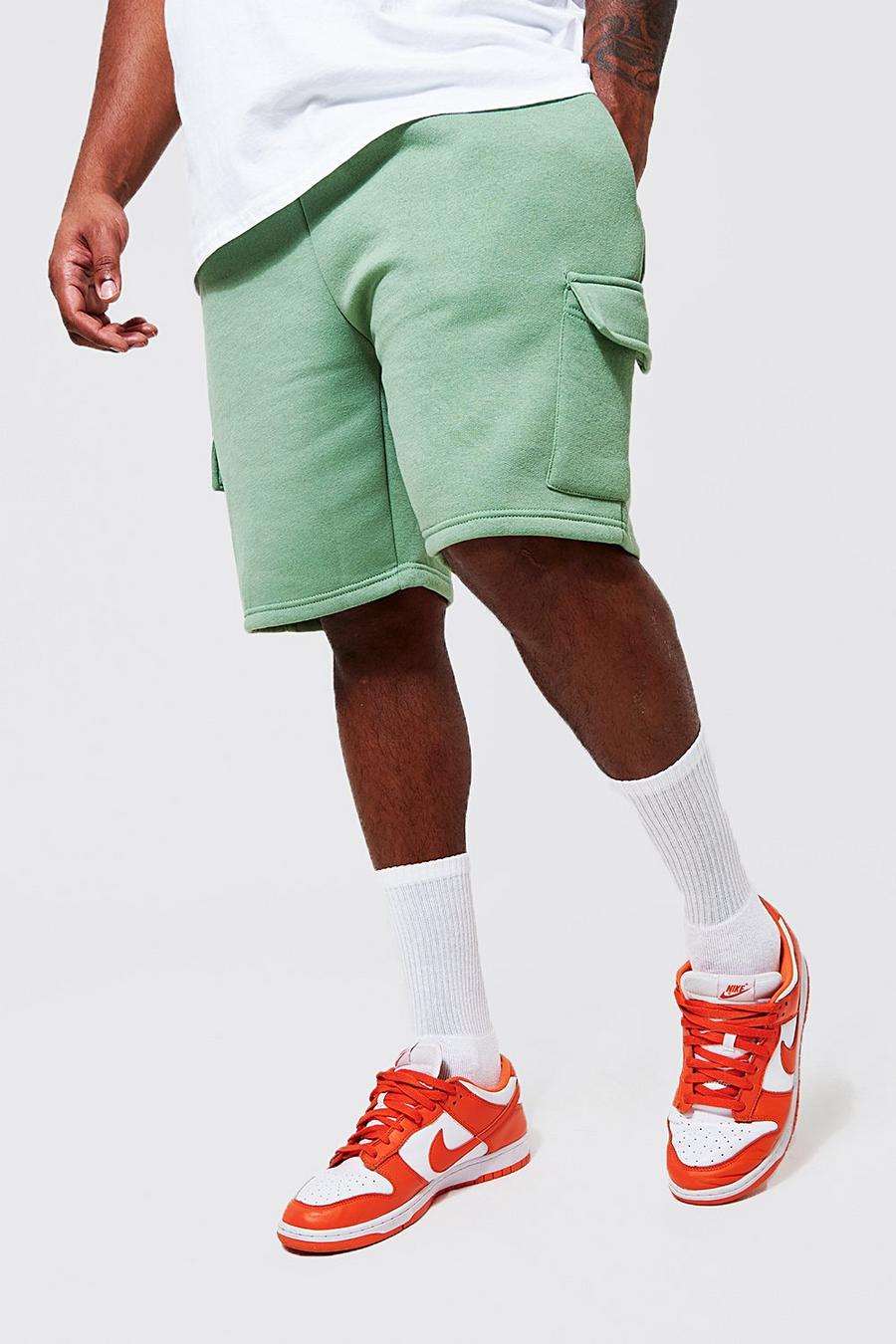 Sage Plus Mid Length Jersey Cargo Shorts image number 1