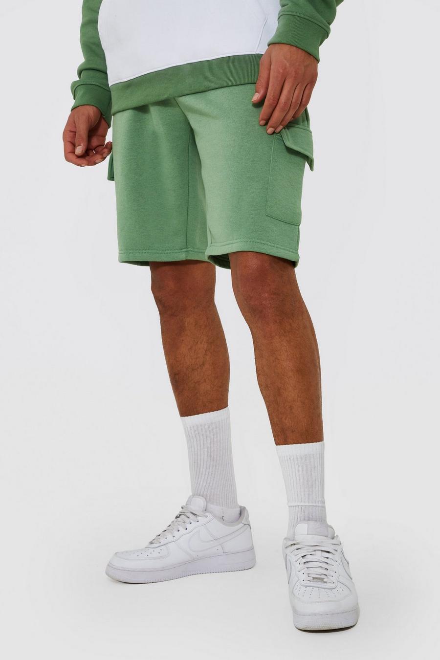 Sage Tall Mid Length Jersey Cargo Short image number 1