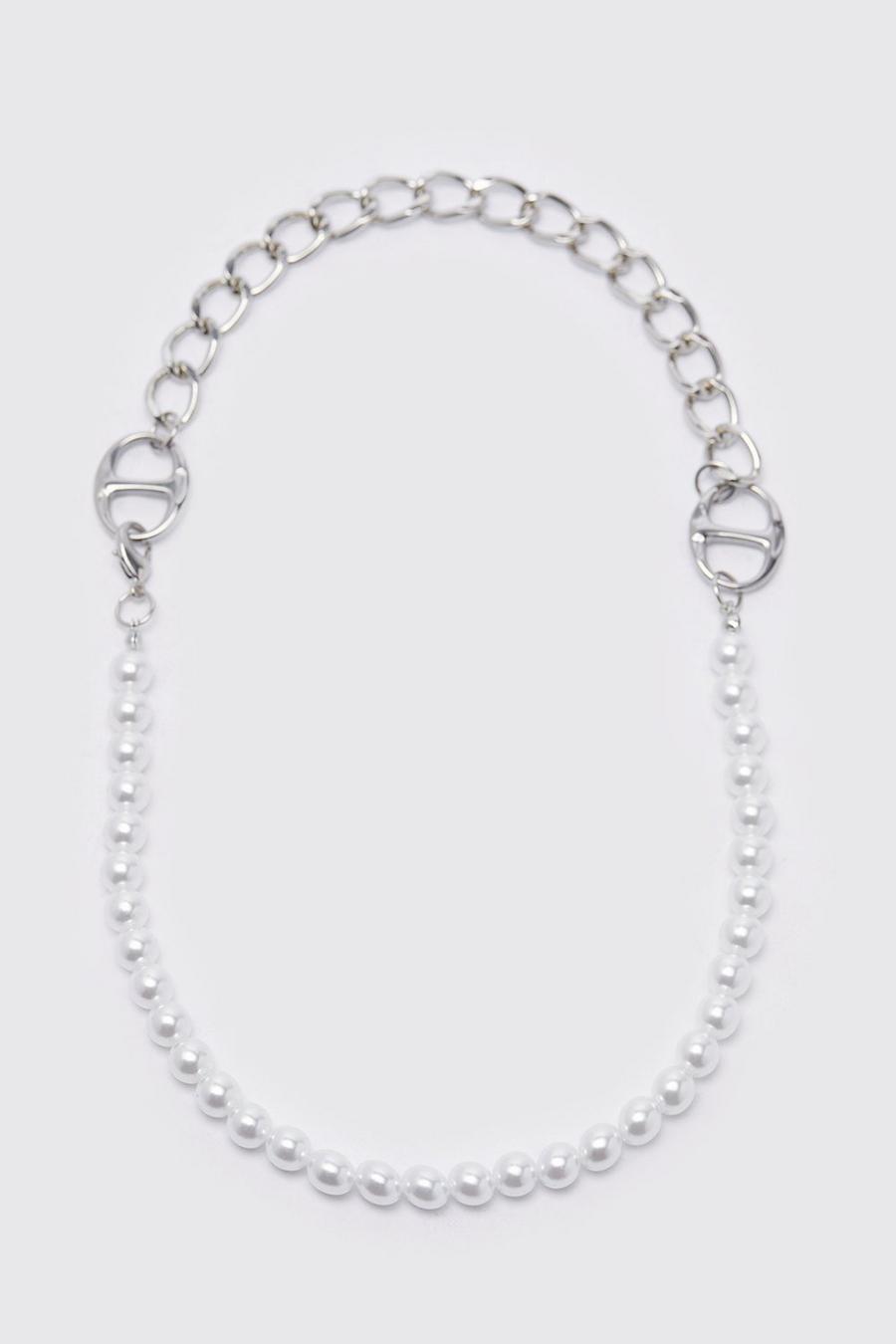 Collar de cadena y perlas grueso, Multi image number 1