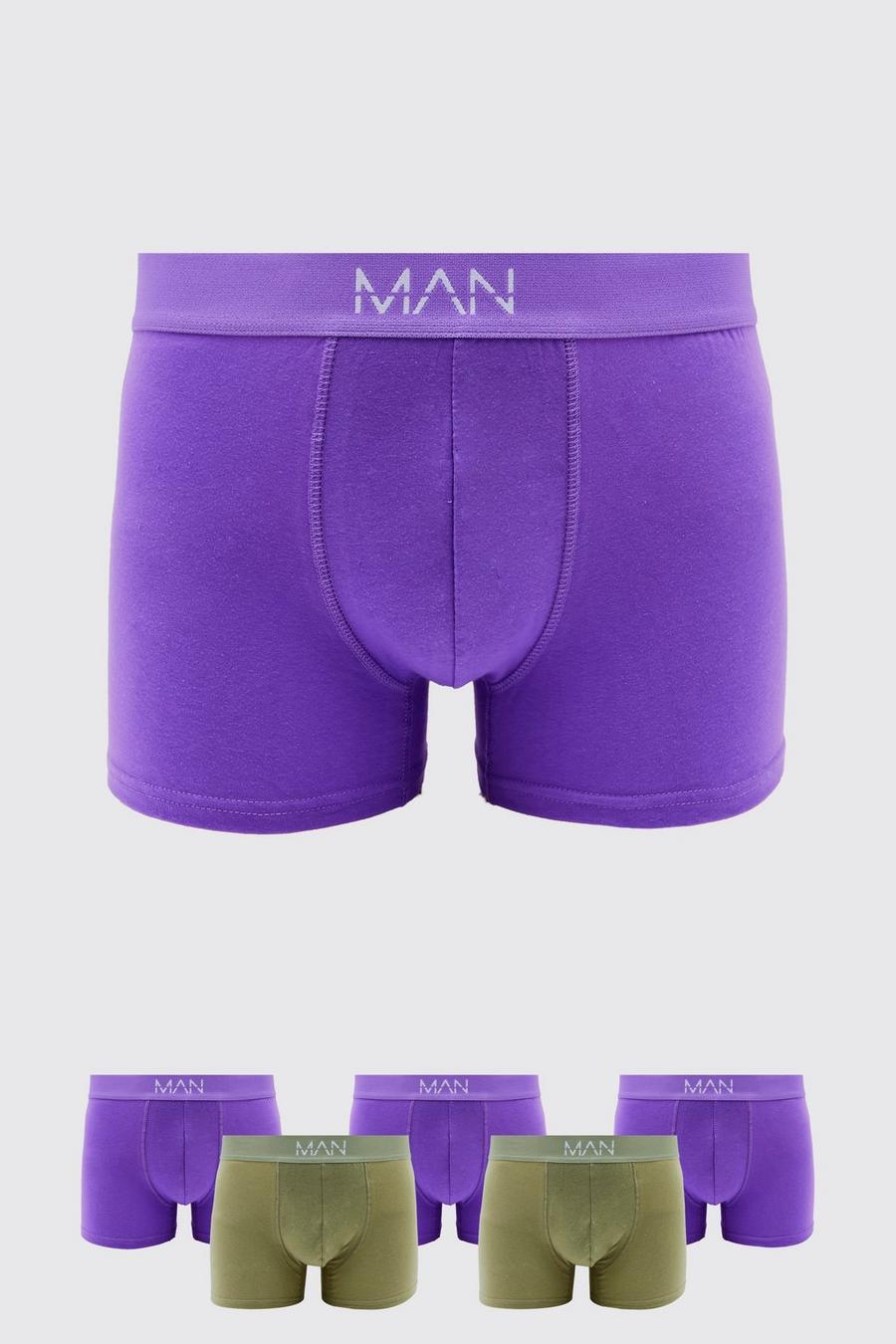 5er-Pack klassische Man Dash Boxershorts, Lilac purple