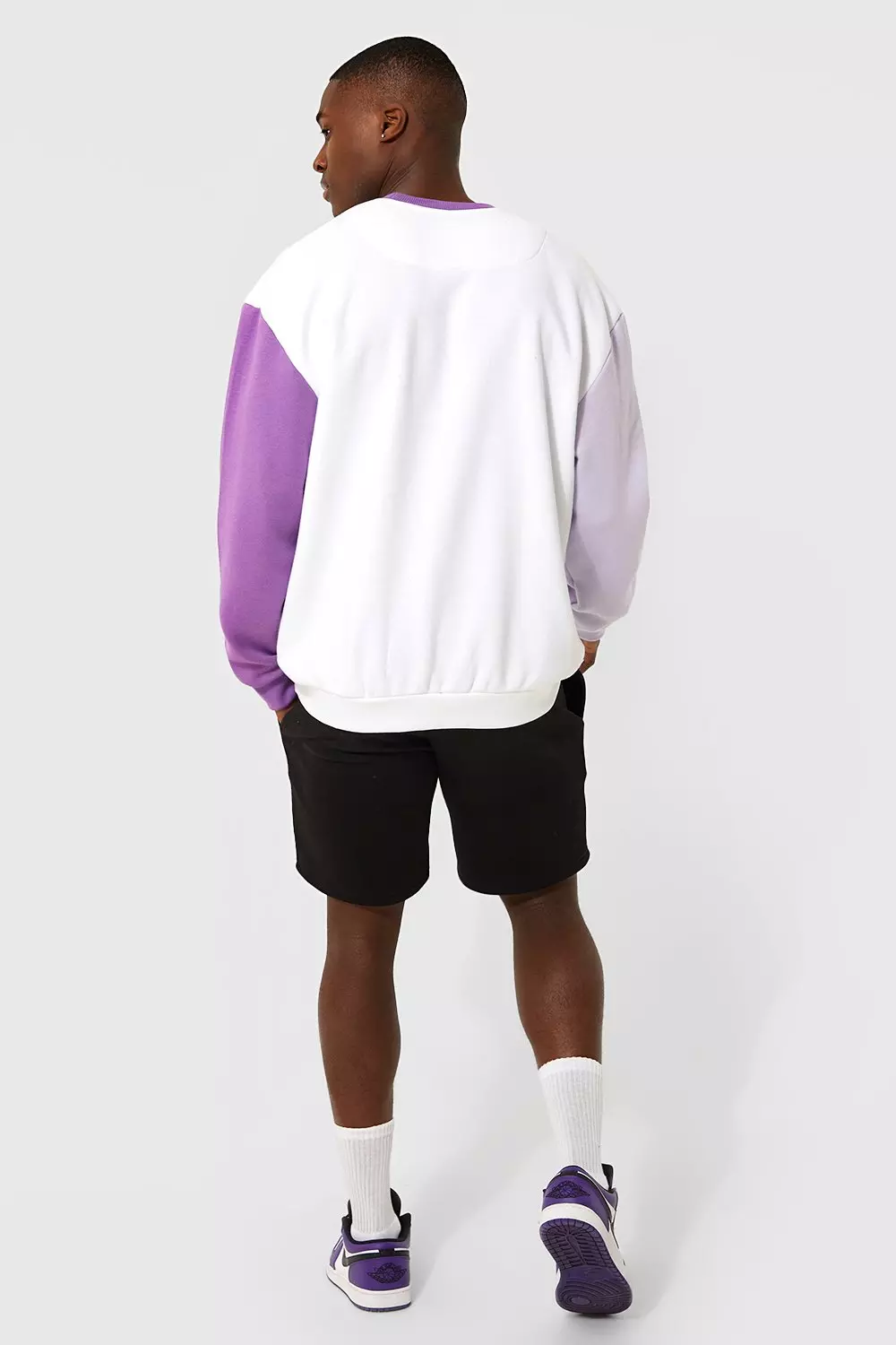 Lilac Oversized Official Colour Block Sweatshirt alternative image