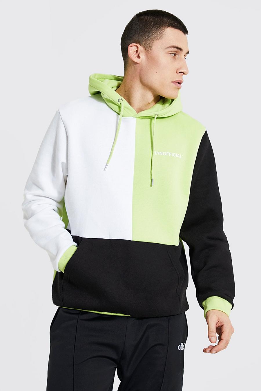 Green Man Official Colour Block Hoodie image number 1