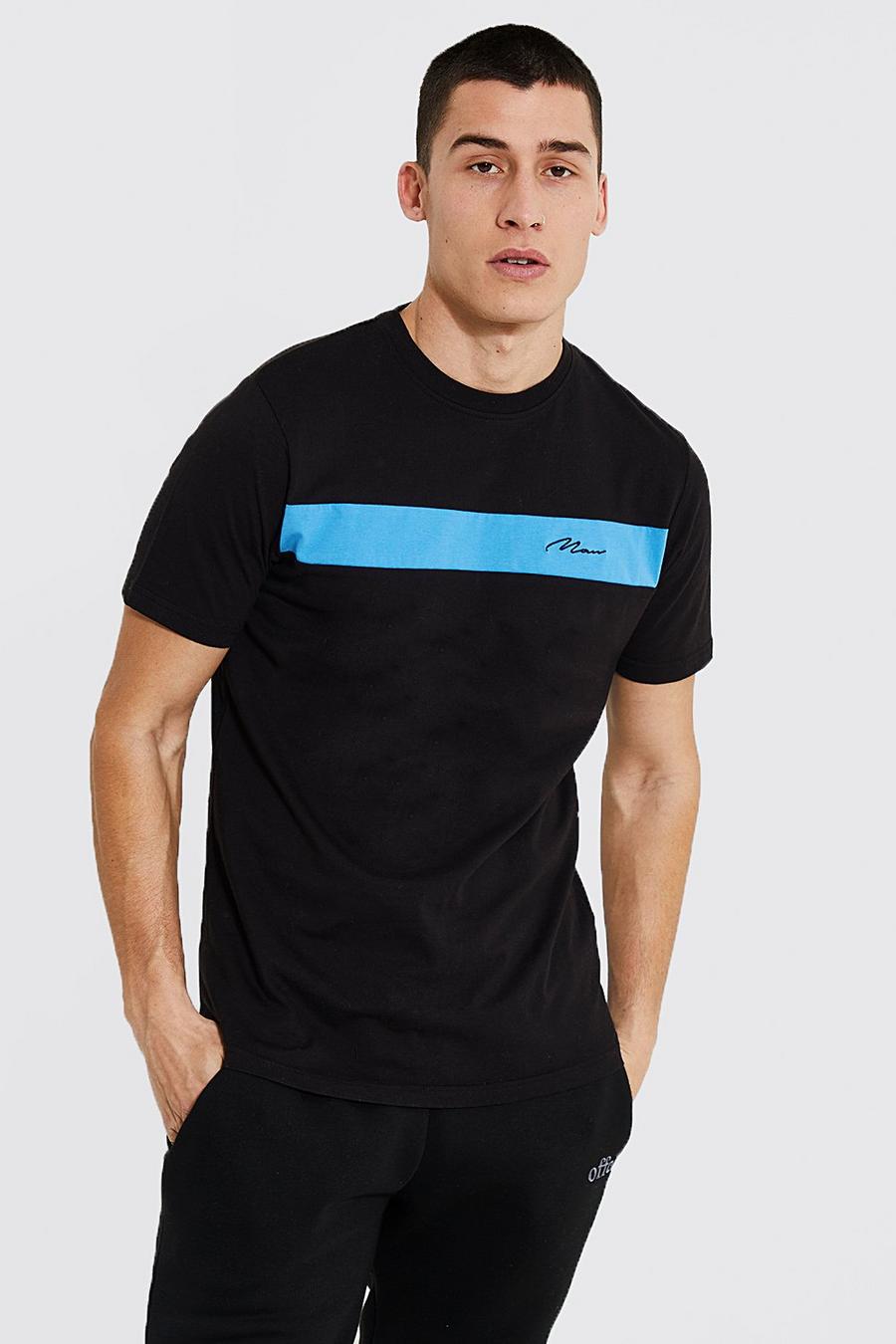 Camiseta Plus Con Firma Man Y Colores En Bloque Boohoo de Denim de color Negro Mujer Ropa de Trajes de 