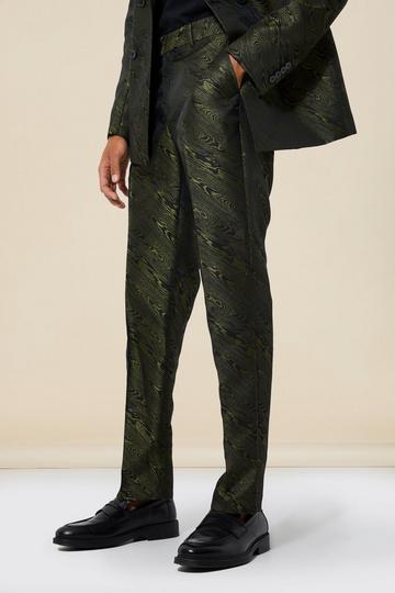 Jacquard Slim Fit Pantalons gold