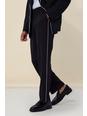Black svart Relaxed Piping Suit Trousers