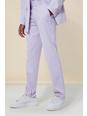 Lilac purple Slim Piped Suit Trousers