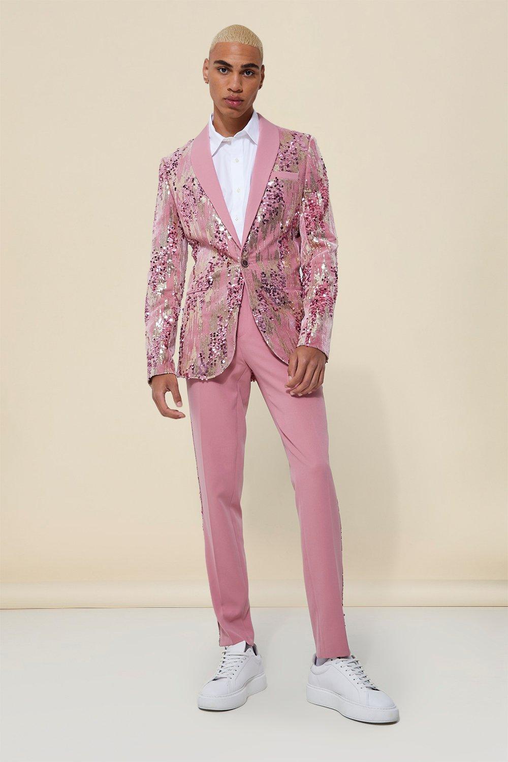 Pink sequin 2025 jacket mens