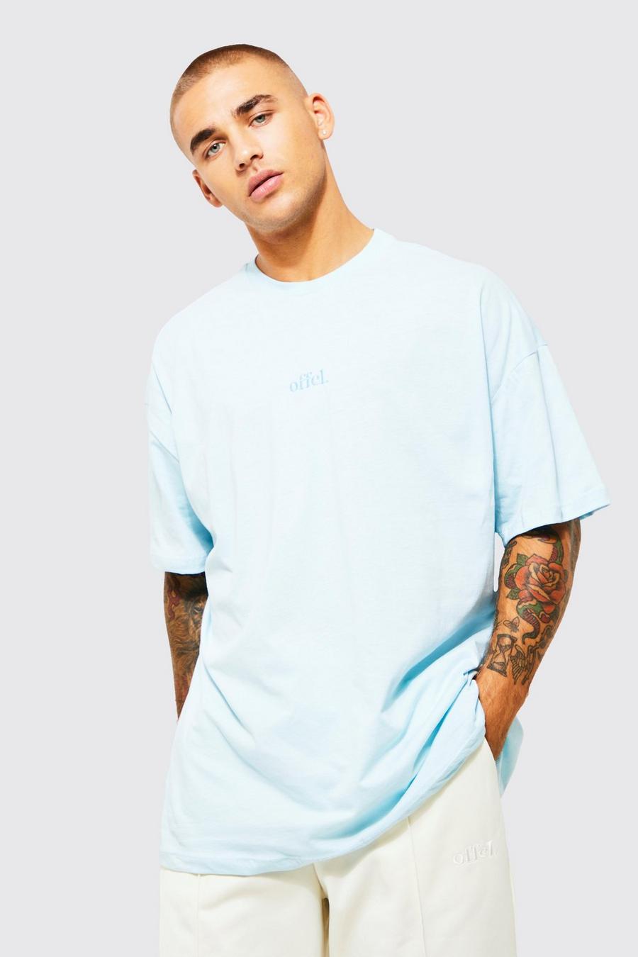 Pale blue Offcl Oversized Crew Neck T-shirt image number 1